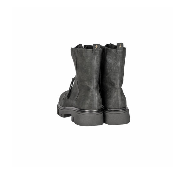 Henry Beguelin Bootie Zip Grattato Black