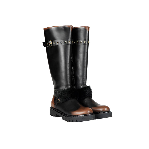 henry beguelin Brushed High Boot Brandy