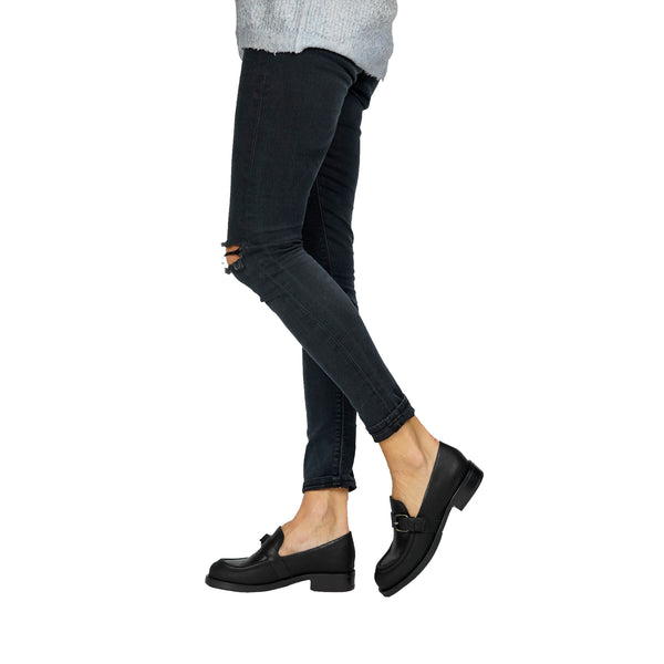 Henry Beguelin Buckle Moccasin Snake Black