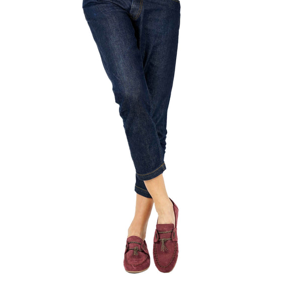 Henry Beguelin Car Shoe Camoscio Vintage Wine Wine