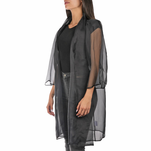 Henry Beguelin Cardigan Crepe Silk Black