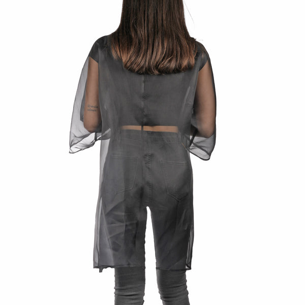 Henry Beguelin Cardigan Crepe Silk Black