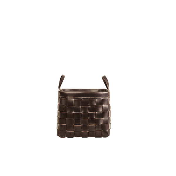 Henry Beguelin Cesta Quadrata Square Basket Brown