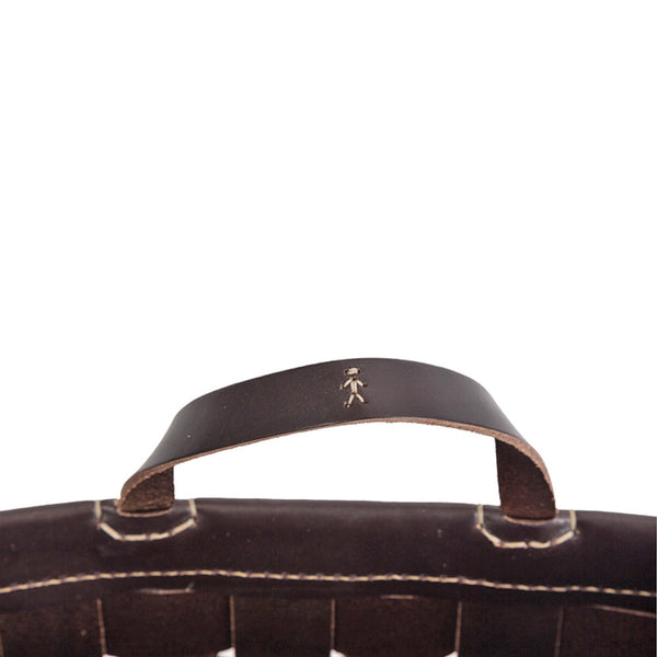 Henry Beguelin Cesta Quadrata Square Basket Brown