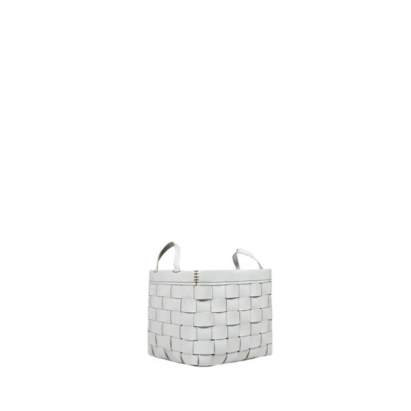 Henry Beguelin Cesta Quadrata Square Basket White