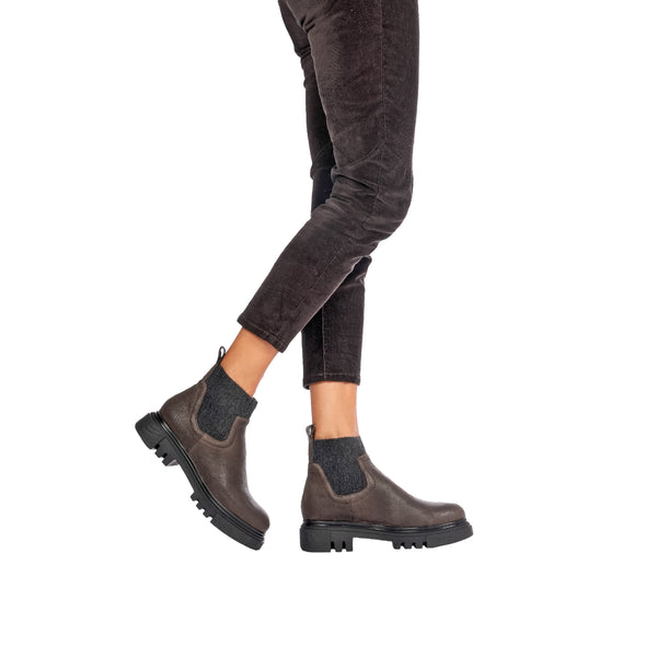 Henry Beguelin Chelsea Boot Grattato Dark Brown