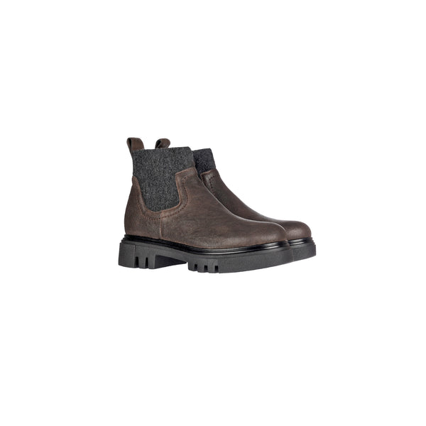 Henry Beguelin Chelsea Boot Grattato Dark Brown