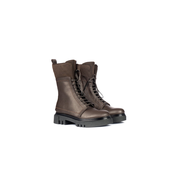 Henry Beguelin Combat Boot Cervo / Nylon Dark Brown
