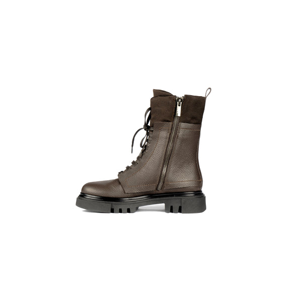 Henry Beguelin Combat Boot Cervo / Nylon Dark Brown