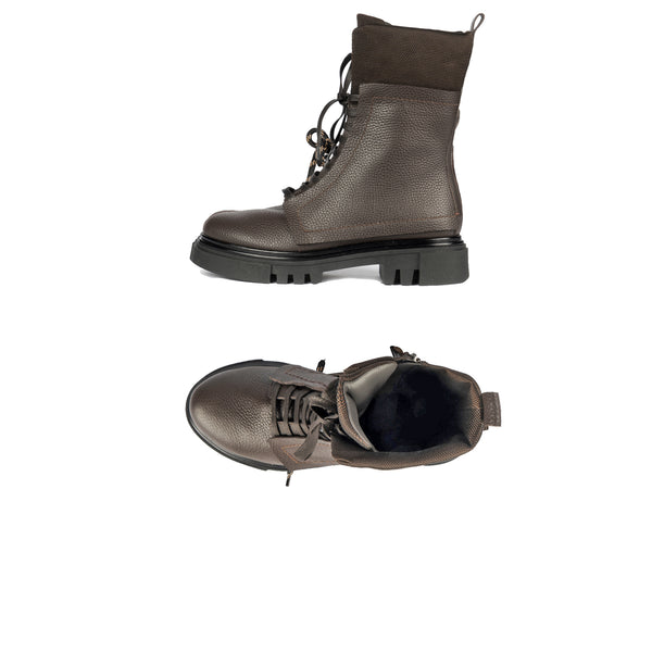 Henry Beguelin Combat Boot Cervo / Nylon Dark Brown