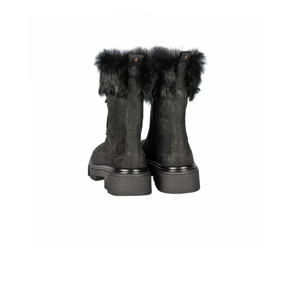 Henry Beguelin Combat Boot Grattato Black