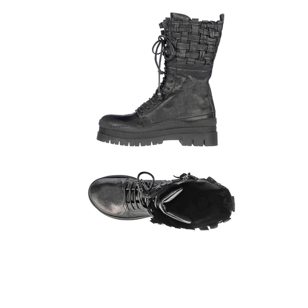 Henry Beguelin Combat Boot Intreccio Cesta Black
