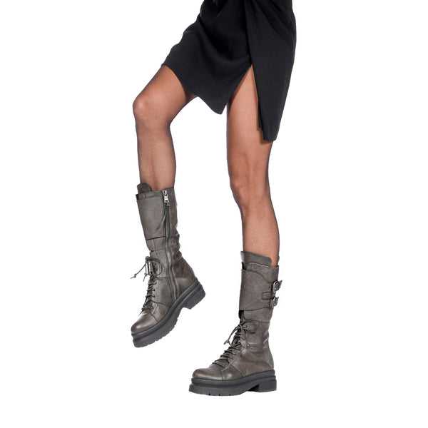 Henry Beguelin Combat Boot Ombreggiato Anthracite