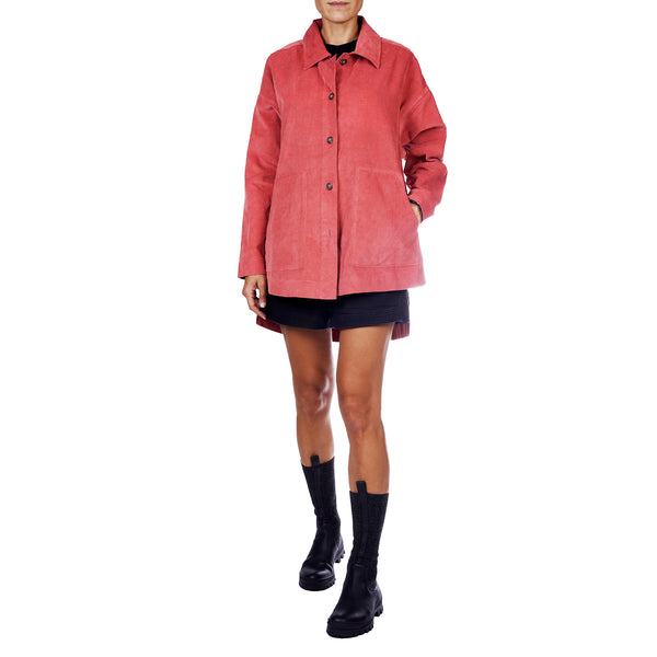 Henry Beguelin Cotton Jacket Velluto Burgundy