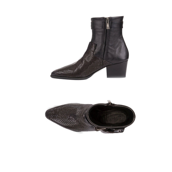 henry beguelin COWBOY BOOT PRINTED PYTHON Black