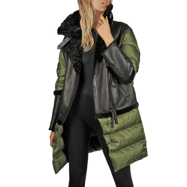 Henry Beguelin Down-Filled Coat Pacaja Black / Green