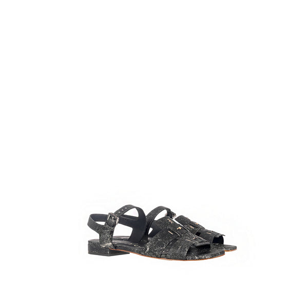 Henry Beguelin Flat Sandal Vintage Black