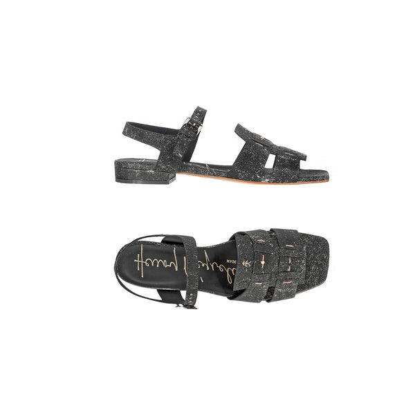 henry beguelin Flat Sandal Vintage Black