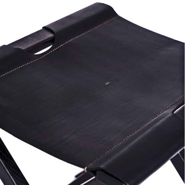 Henry Beguelin Foldable Stool Cuoio Black