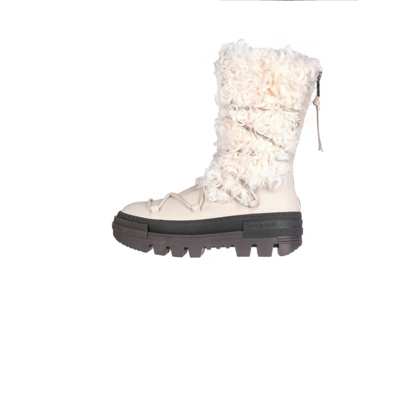 Henry Beguelin Fur Boot Muflone Chalk White