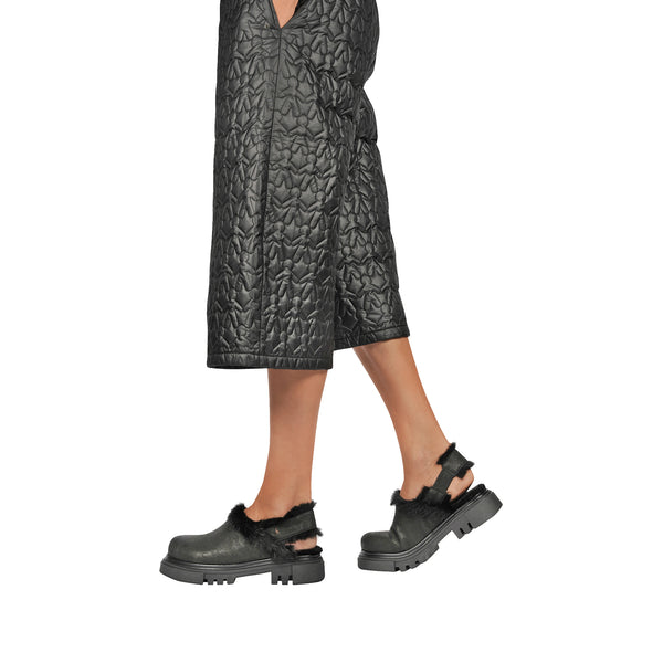 Henry Beguelin Fur Clogs Grattato Black