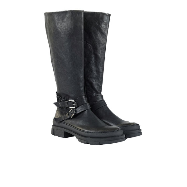 henry beguelin High Boot Woven Strap Anthracite