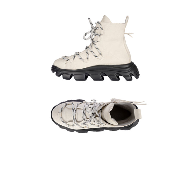 henry beguelin High Sneaker Grattato Chalk White