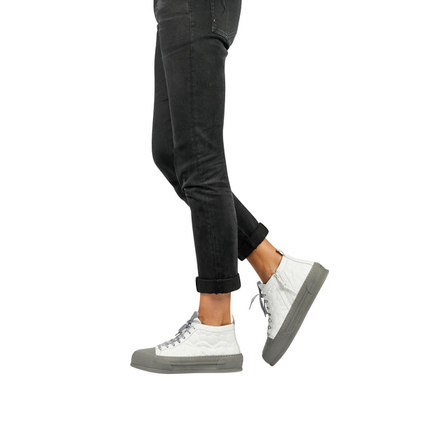 henry beguelin High Sneaker Omino Trapuntato white