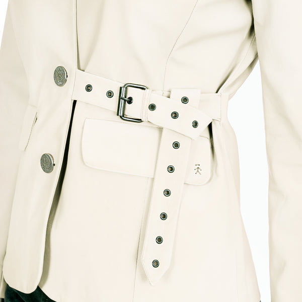 Henry Beguelin Jacket Nappa Chalk White