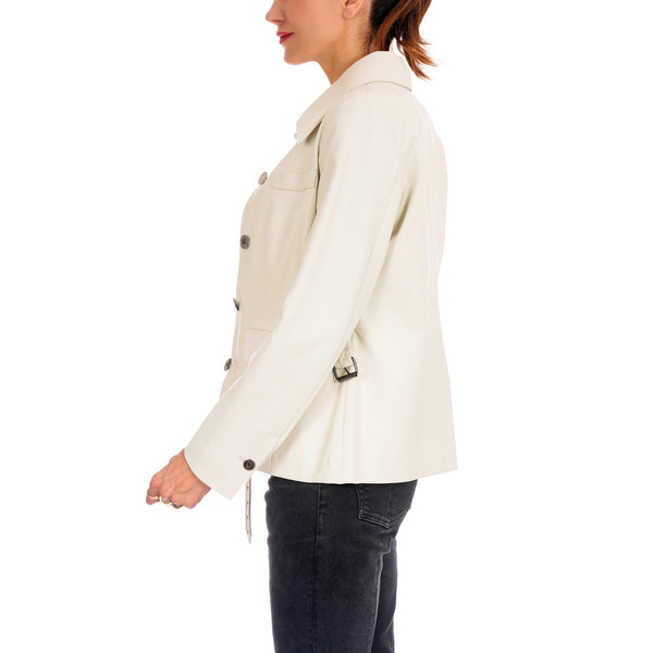 Henry Beguelin Jacket Nappa Chalk White