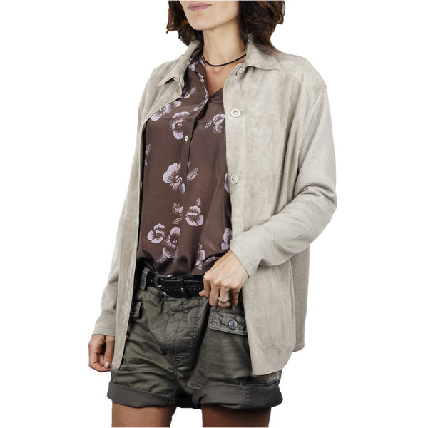 henry beguelin Jacket Suede Mauve