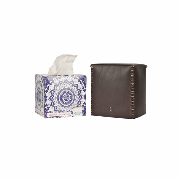 Henry Beguelin Kleenex Box Square Cuoio Dark Brown