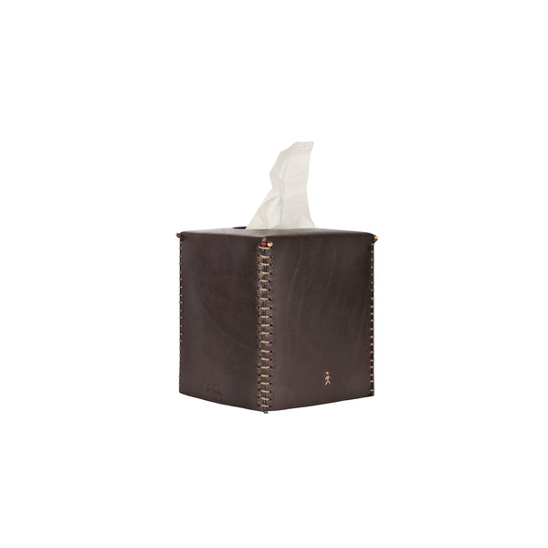 henry beguelin Kleenex Box Square Cuoio Dark Brown