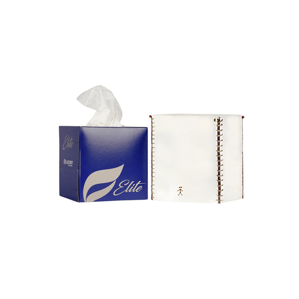 Henry Beguelin Kleenex Box Square Cuoio White