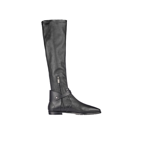 Henry Beguelin Knee Boot Old Iron Stretch Black