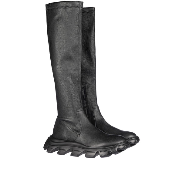 henry beguelin Knee Boot Old Iron Stretch Black