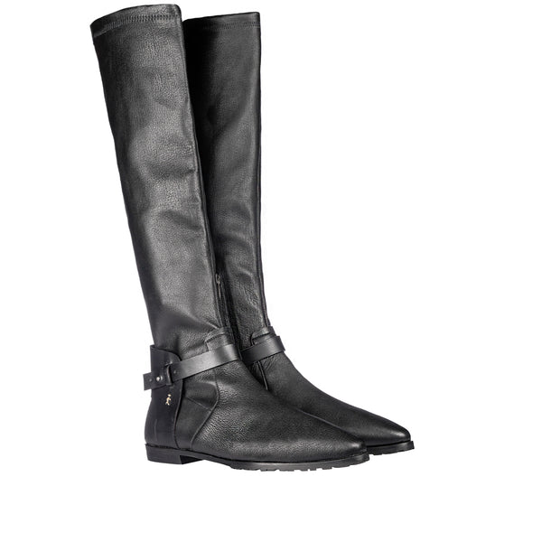 henry beguelin Knee Boot Old Iron Stretch Black