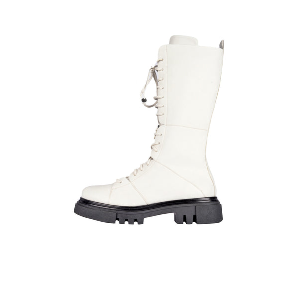 Henry Beguelin Lace-up Boot Old Iron White