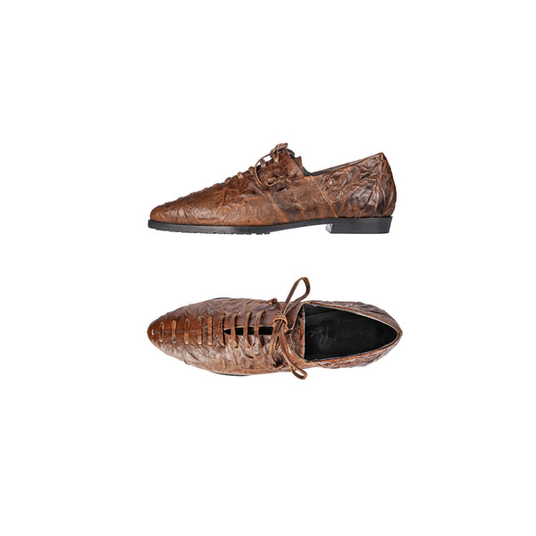 henry beguelin Lace-Up Loafer Stropicciato Brown