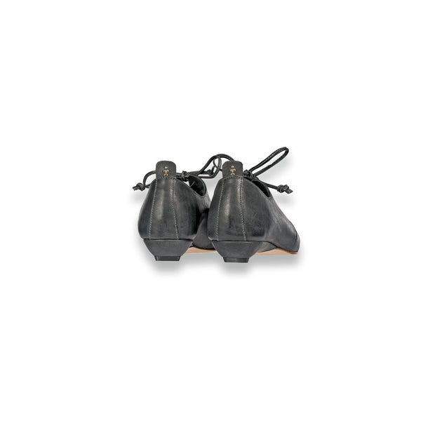 Henry Beguelin Lace-up Low Heel Sbiancato Black