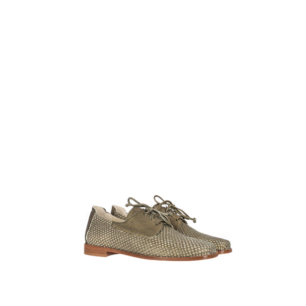 Henry Beguelin Lace-up Shoe Mesh Lamè Bronze