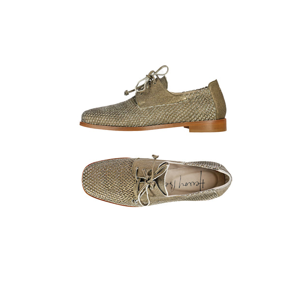 henry beguelin Lace-up Shoe Mesh Lamè Bronze