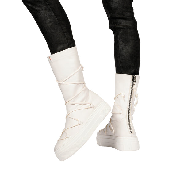 Henry Beguelin Laces Boot Old Iron White