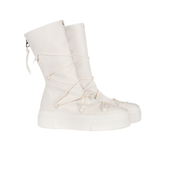 henry beguelin Laces Boot Old Iron White