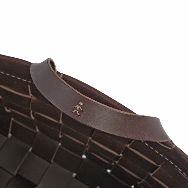 Henry Beguelin Large Basket Leather Dark Brown