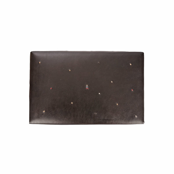 Henry Beguelin Leather Box Perline L Ebony