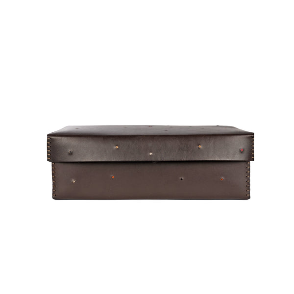 Henry Beguelin Leather Box Perline L Ebony