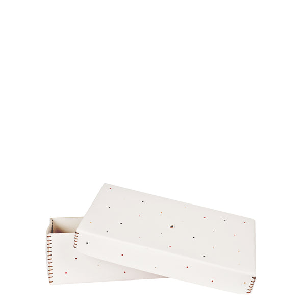 Henry Beguelin Leather Box Perline L White