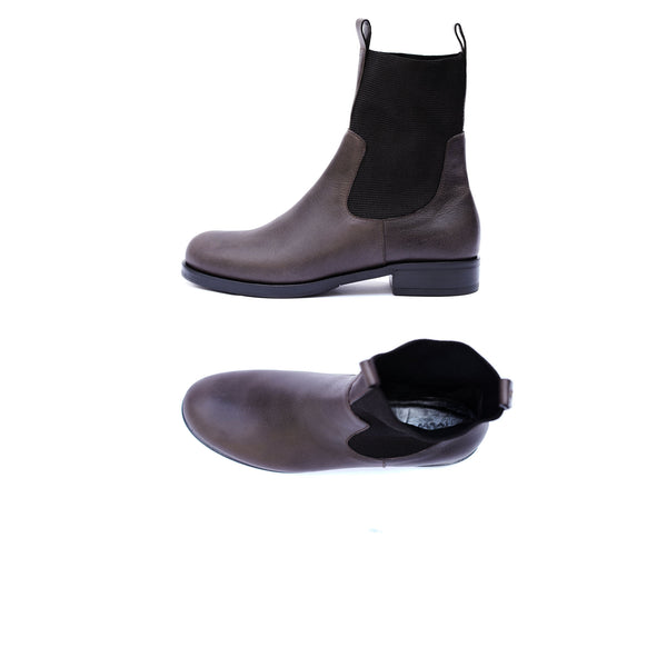 henry beguelin Leather Gored Bootie Brown