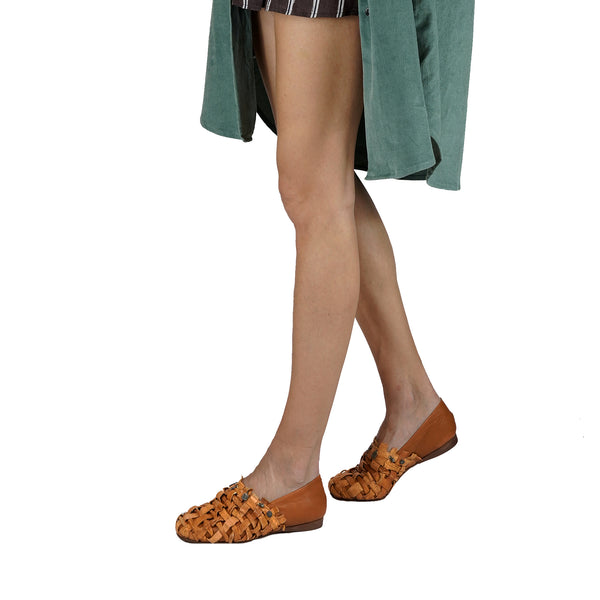 Henry Beguelin Loafer Intreccio Cesta Cognac